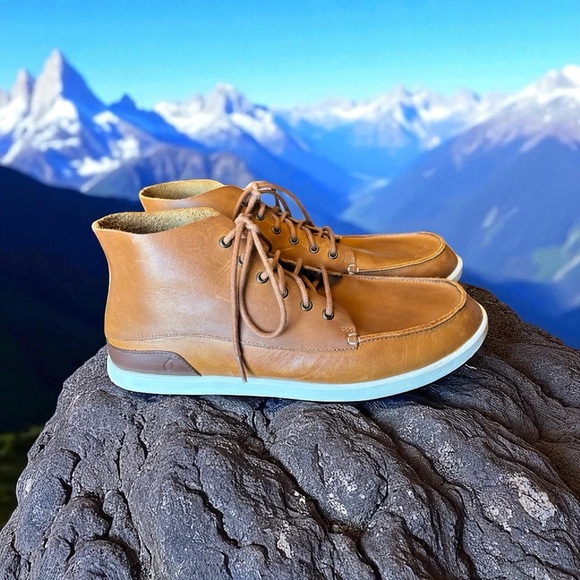 Men's OluKai Nalukai Tan Leather Chukka Boots. EU 44. - Picture 5 of 10